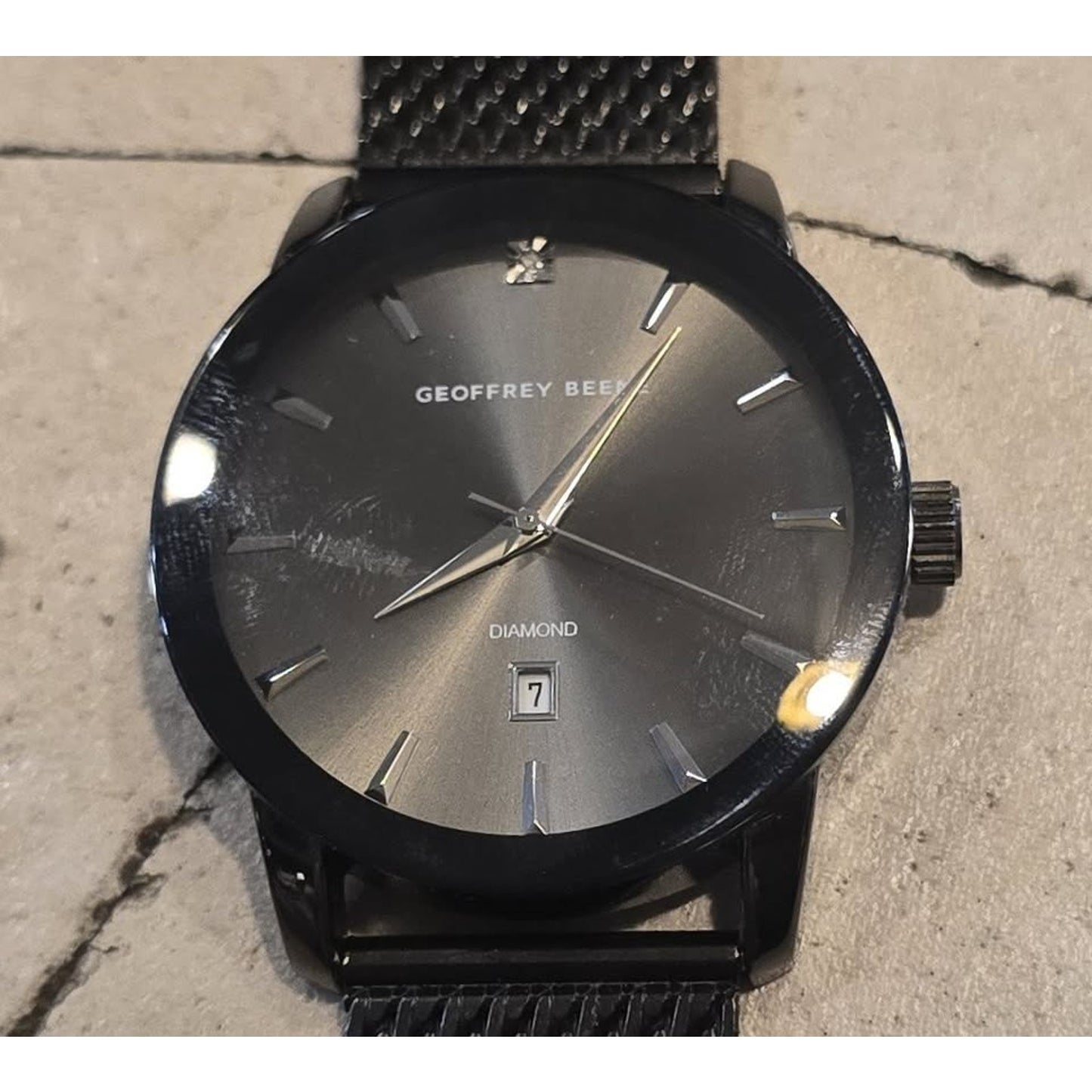 George Beene Gunmetal Diamone Accent Watch / GBA001GU /