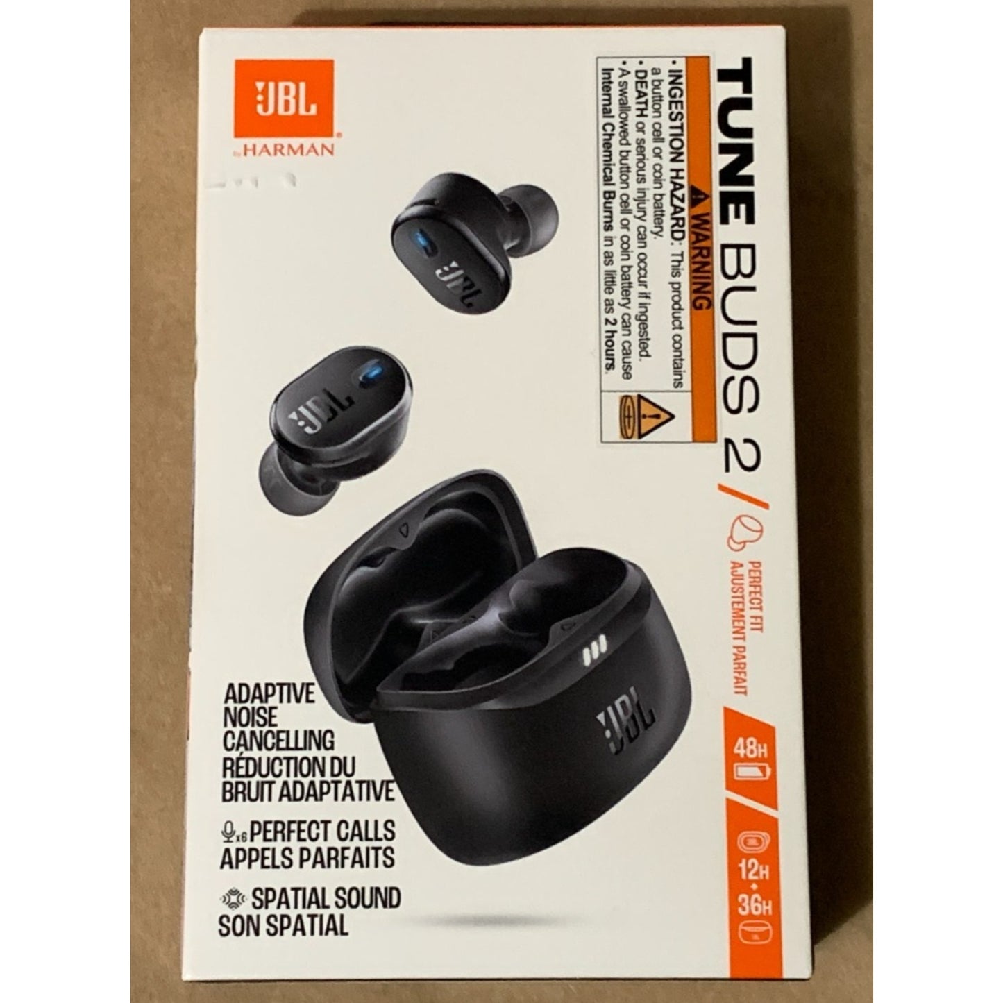 JBL Tune Buds 2 True Wireless Noise Cancelling Earbuds (Black) New FREE Ship