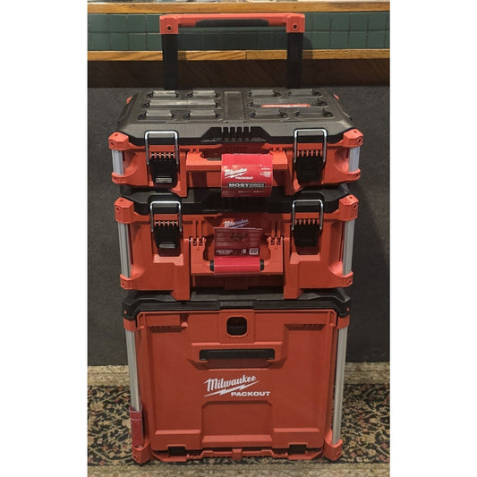 Milwaukee PACKOUT 22 inch Modular Tool Case Storage System 250 lb Capacity - 3 P