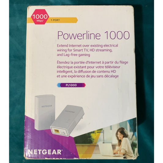 NETGEAR PL1000 Powerline 1000 Wi-Fi Network Extender 2 Pack