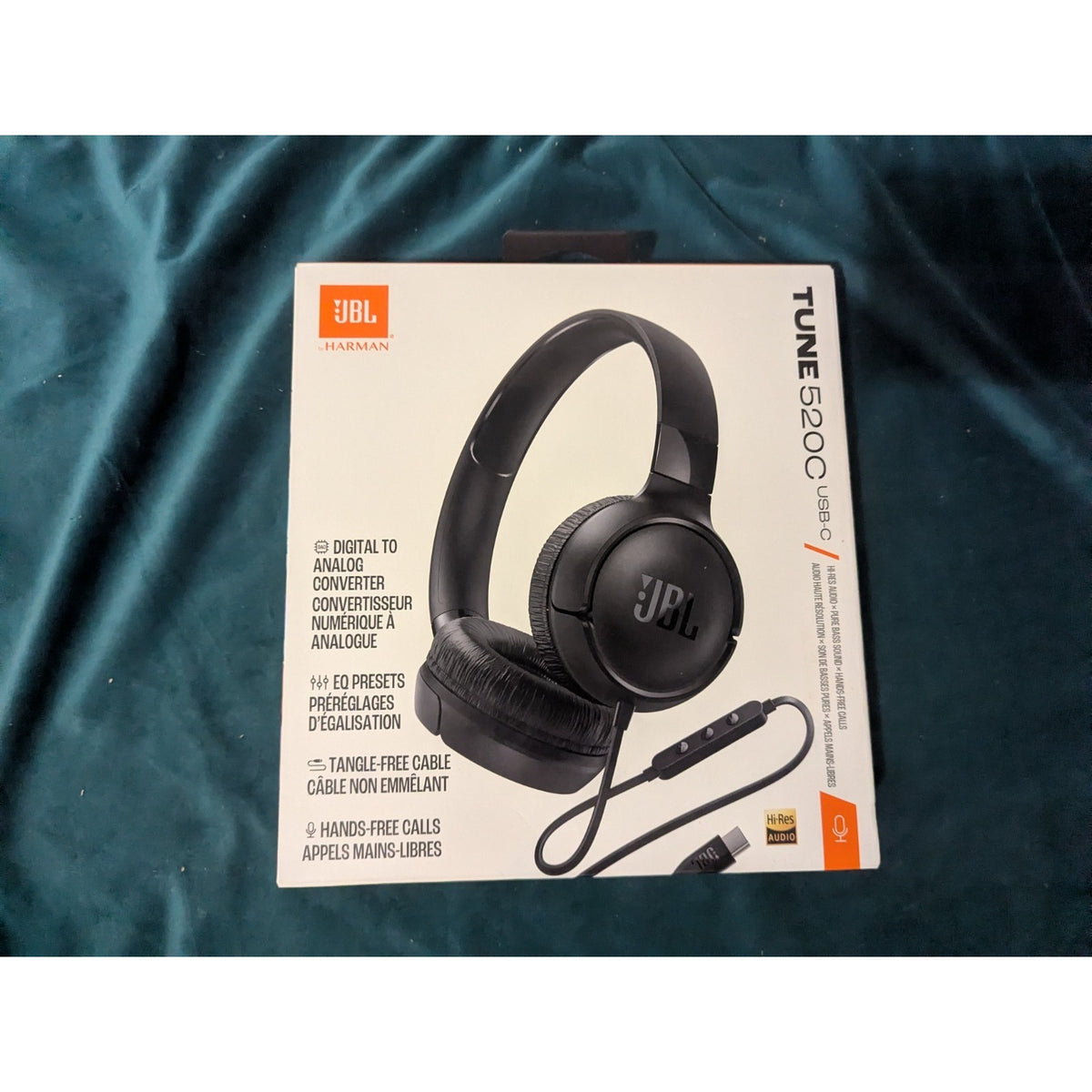 JBL Tune 520C USB-C Wired On-Ear Headphones