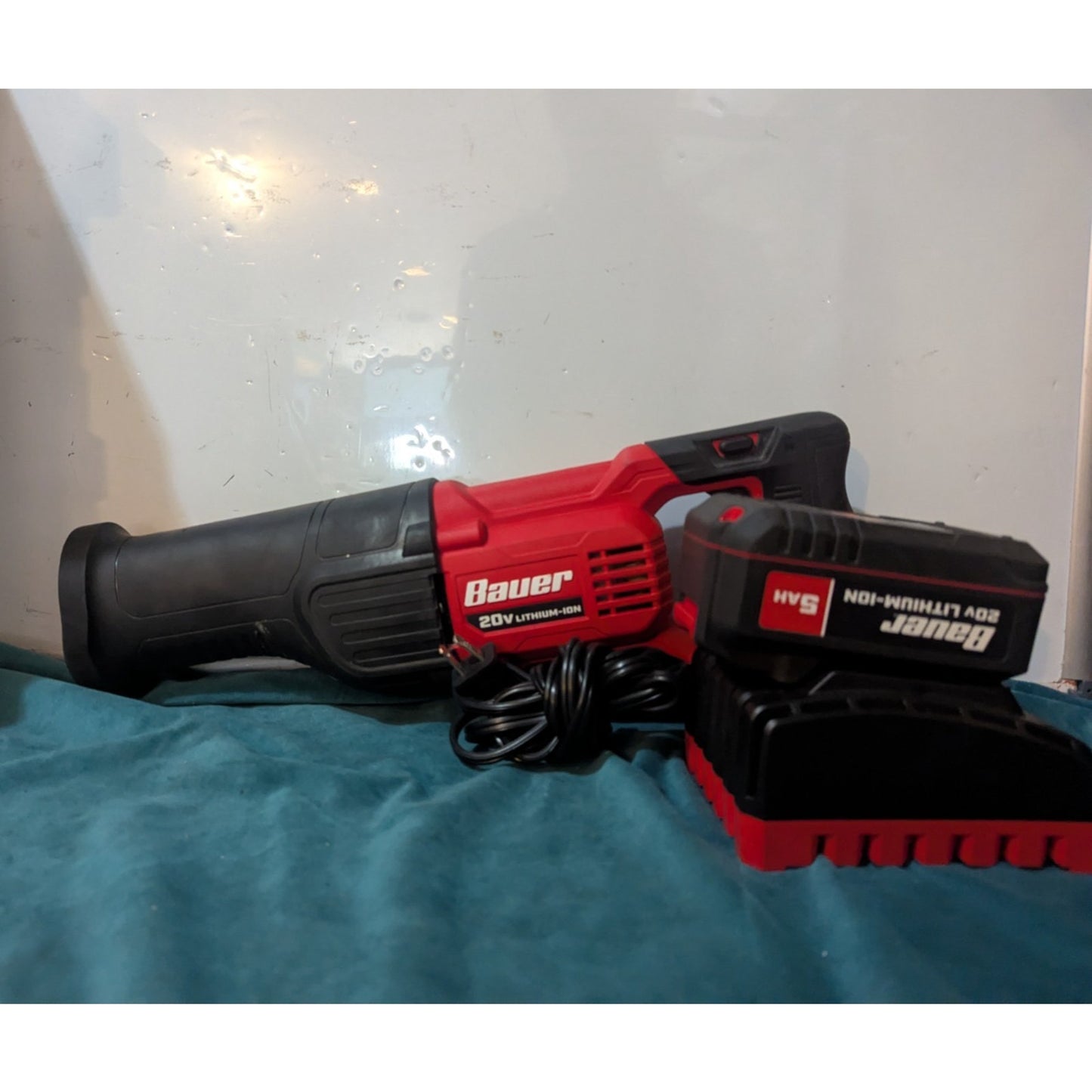 Bauer 20V Brushless Variable Speed Reciprocating Saw w/ Battery & Rapid Charger