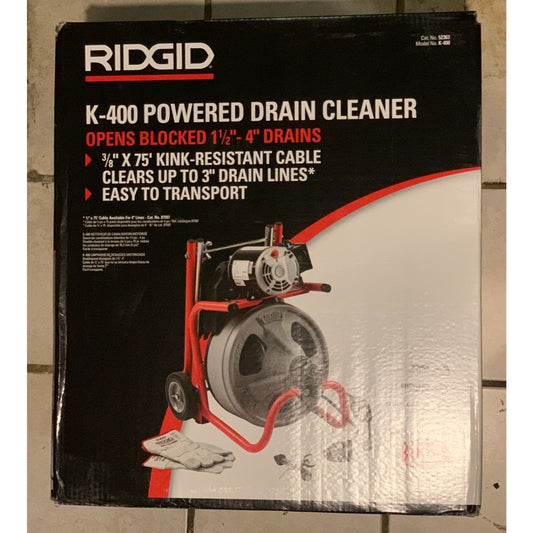 RIDGID 52363 K-400 115V Drain Auger 115v Drum Machine