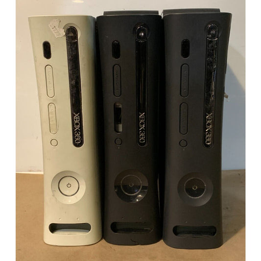 Lot Of 3 Microsoft Arcade Xbox 360 White/ Black Consoles For Parts/Repair