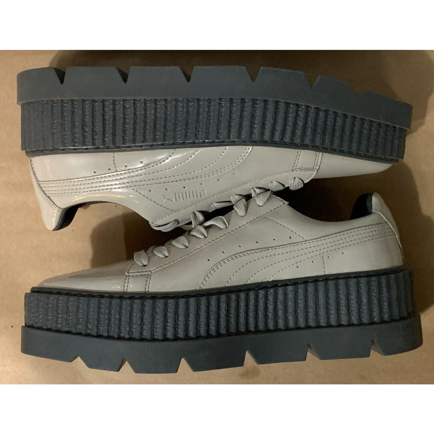 Puma Fenty by Rihanna Pointy Creeper Patent Dove 366270-02 Women's Size 6